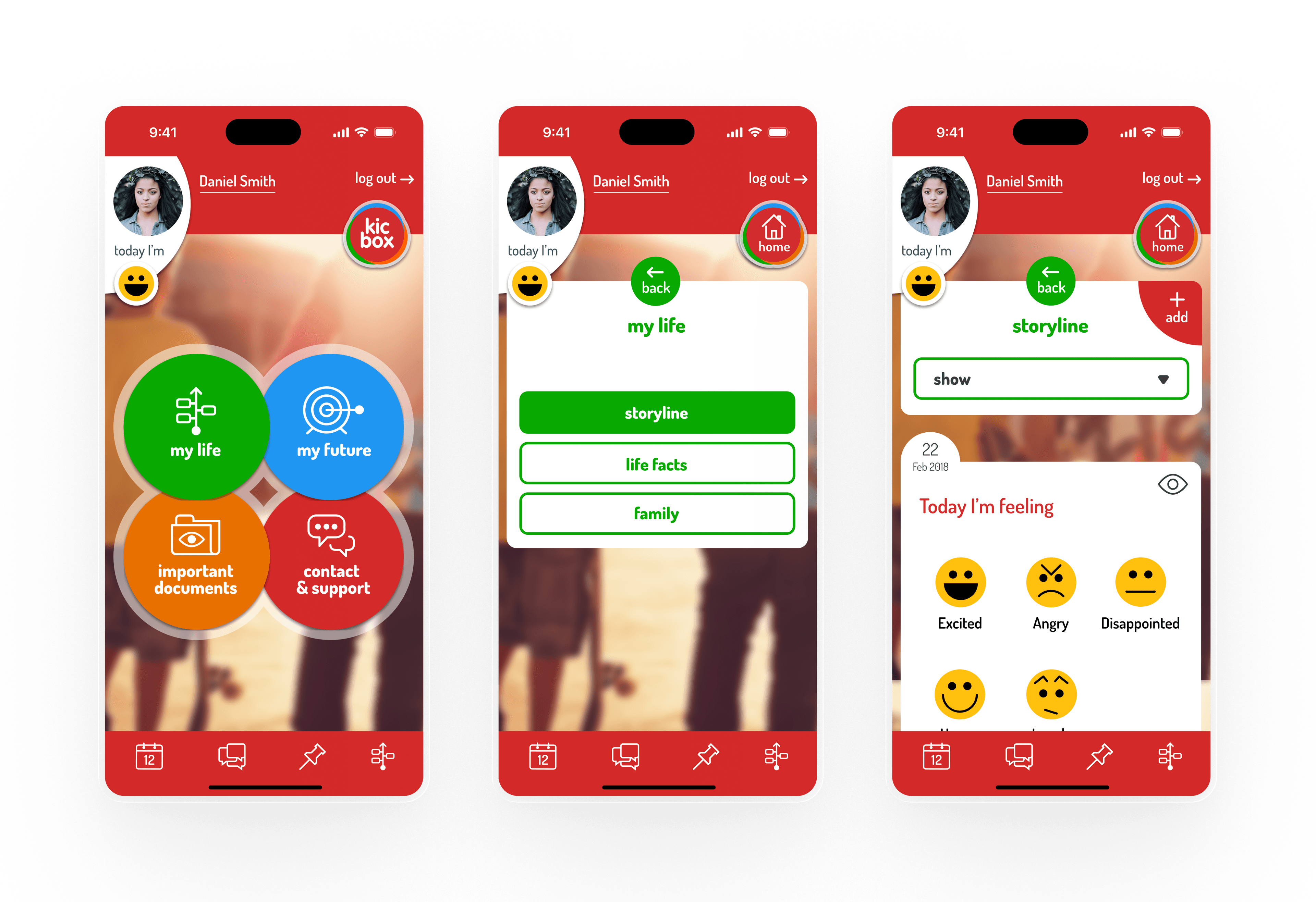 kicbox app — documents and files management screen