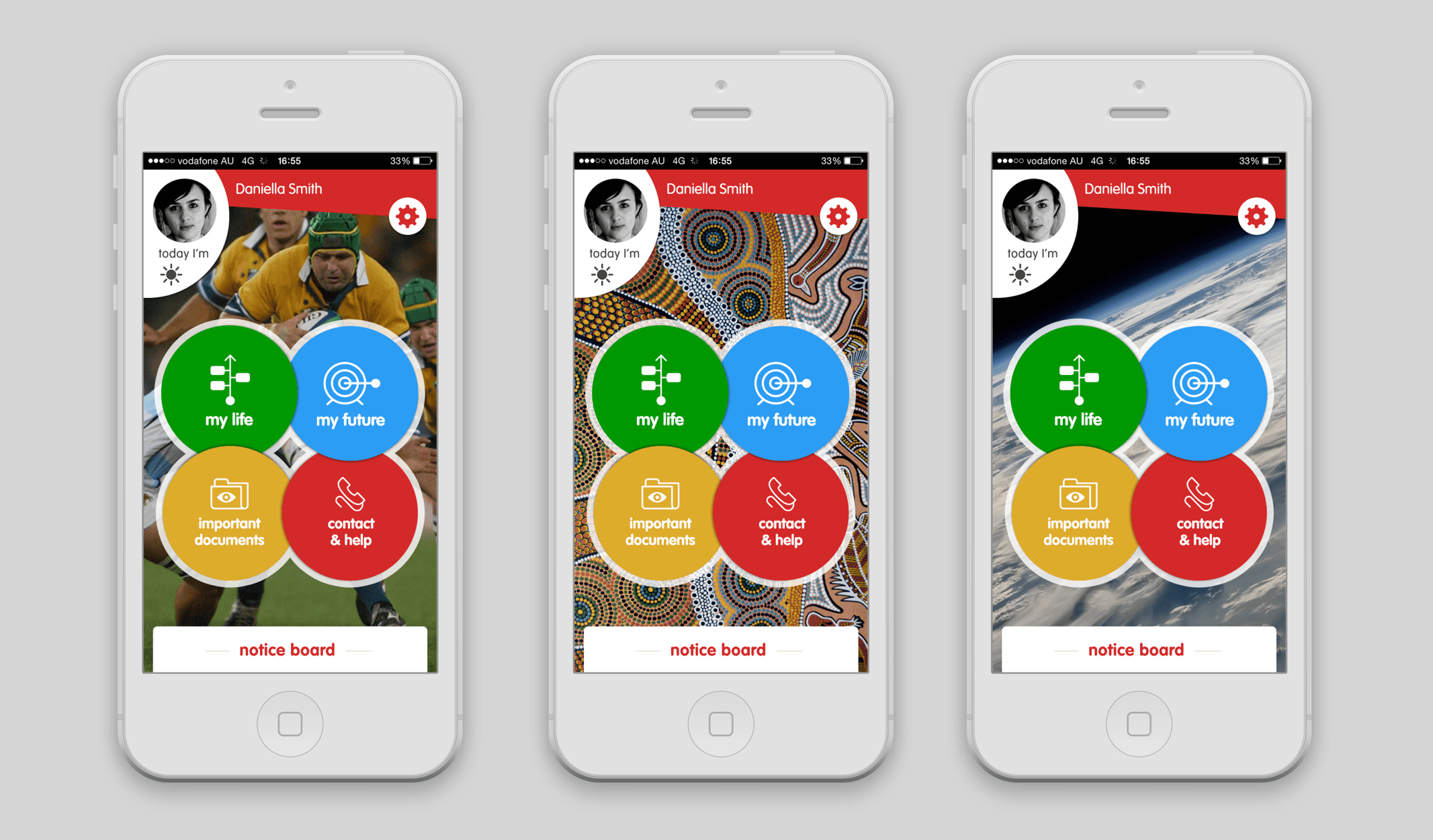 kicbox — background design explorations